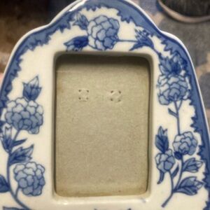 Blue and White Floral Ceramic Picture Frame